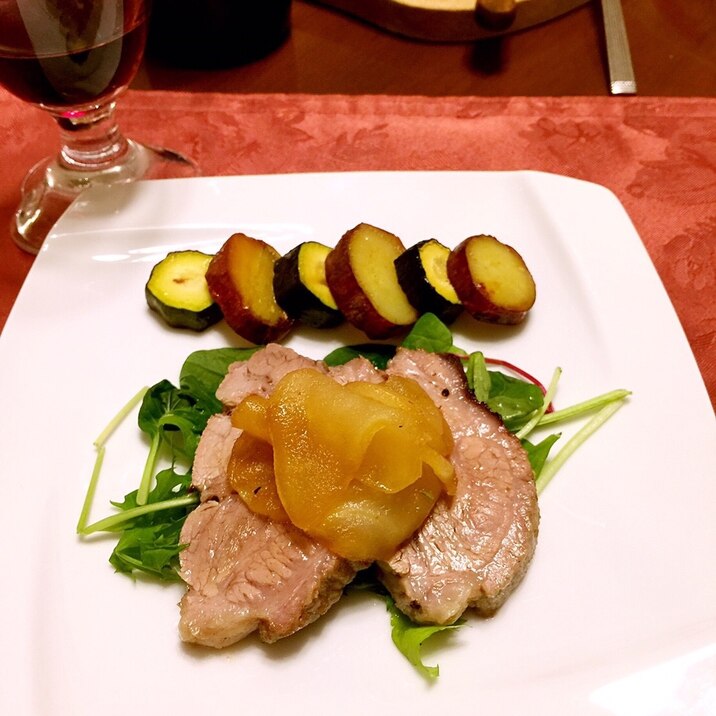 ストウブで作るローストポーク&りんごのソース